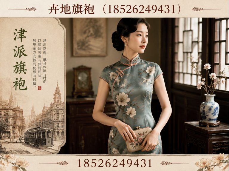 红桥区手绘旗袍展示图